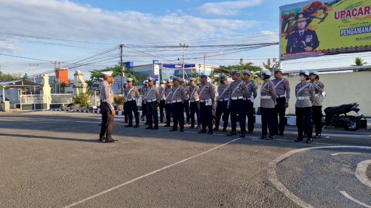 Wujudkan Pagi Kondusif, Satlantas Polres Sikka Polda NTT Intensifkan Pengaturan Lalu Lintas