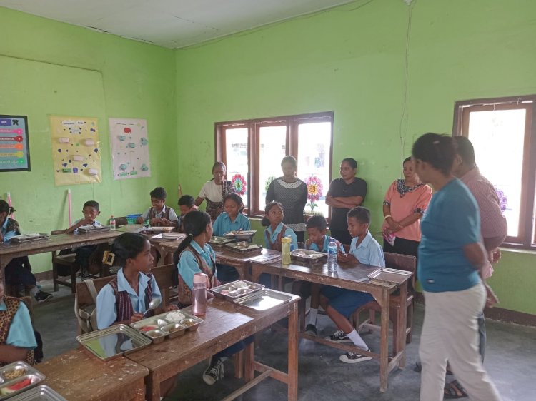 “1.824 Anak di Kecamatan Kangae Terima Program Makan Bergizi Gratis, Polisi Pastikan Penyaluran Aman”