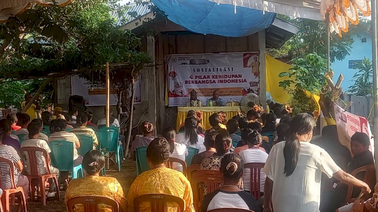 Polres Sikka Polda NTT Laksanakan Pengamanan Sosialisasi 4 Pilar Kehidupan berbangsa Indonesia Oleh Anggota DPR-RI Komisi XI selaku Ketua Fraksi Partai Golkar
