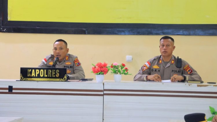Evaluasi Kinerja dan Kamtibmas, Polres Sikka Polda NTT Laksanakan Anev Mingguan