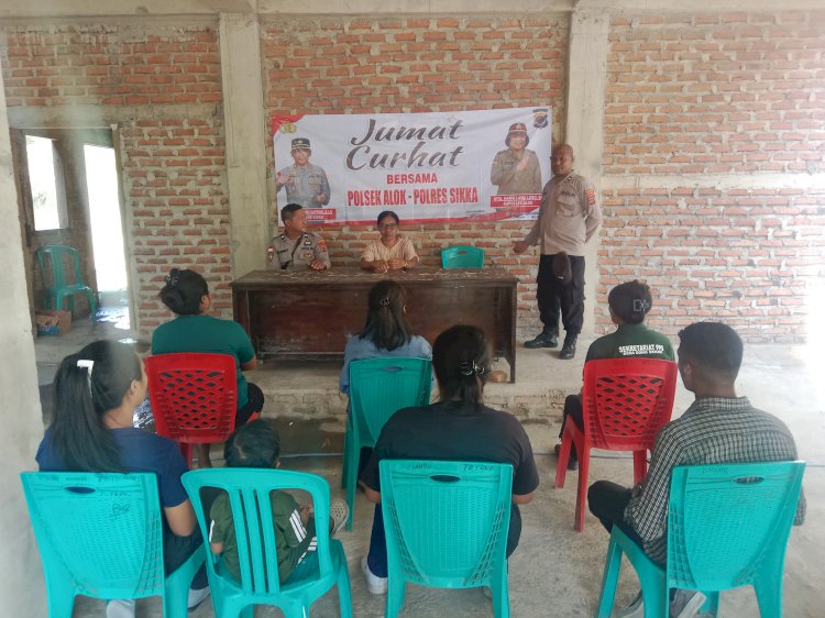 “Warga Gong Bekor Apresiasi Polsek Alok Polres Sikka Polda NTT, Jum’at Curhat Jadi Jembatan Aspirasi”