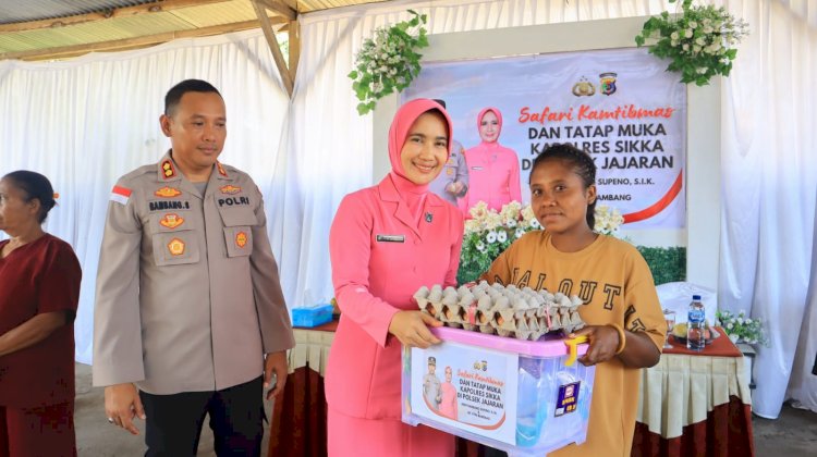 Kunjungan Kerja Penuh Keakraban, Kapolres Sikka Dapat Sambutan Adat dan Dukungan Masyarakat Waigete