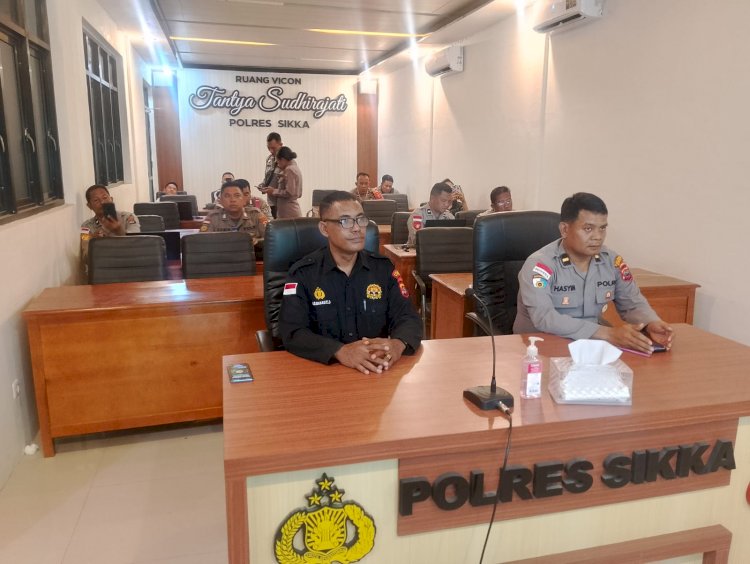 Polres Sikka Polda NTT Ikuti Zoom Meeting Irwasda Bahas Strategi Manajemen Risiko Kepolisian