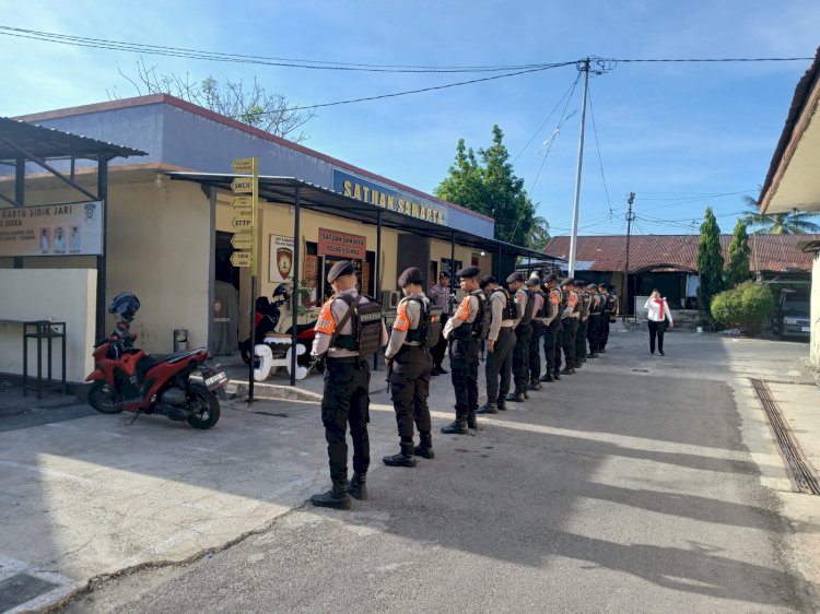 Jaga Aset Vital, Sat Samapta Polres Sikka Polda NTT Amankan 14 Lokasi Strategis