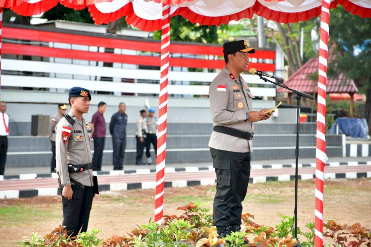 Wakapolda NTT Brigjen Pol Baskoro Tri Prabowo, S.I.K., M.H., Pimpin Apel Kesiapan Tanggap Darurat Bencana Hidrometeorologi