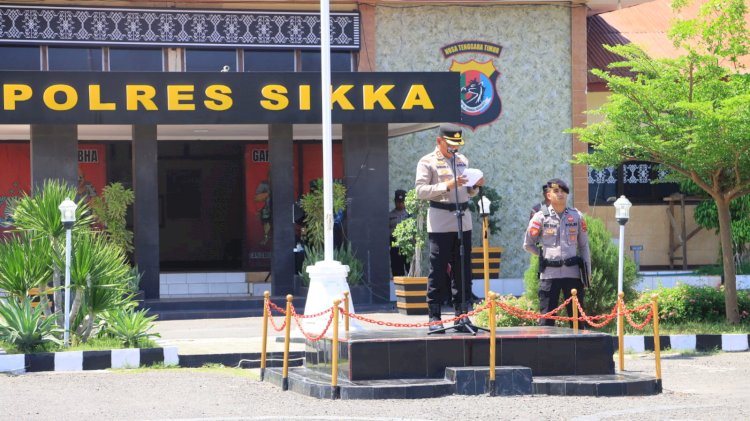 Wujud Siaga Polres Sikka Polda NTT, Kapolres Pimpin Apel Kesiapan Hadapi Bencana Hidrometeorologi 2025
