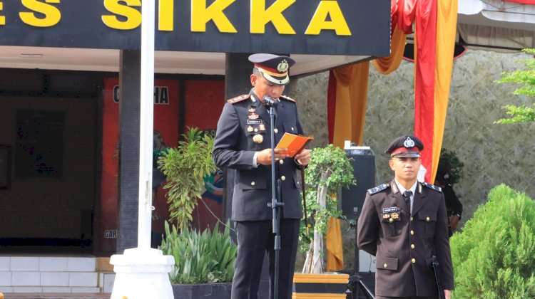 Upacara Hari Pahlawan ke-80 Tahun 2025, Polres Sikka Polda NTT Kukuhkan Semangat Pengabdian dan Dedikasi