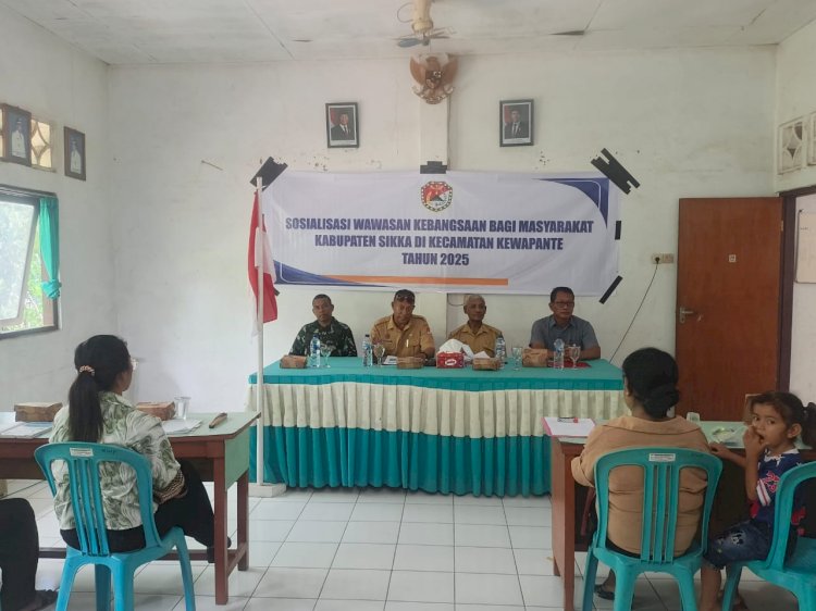 Sosialisasi Wawasan Kebangsaan di Kewapante Sikka, Masyarakat Didorong Perkuat Persatuan dan Taat Hukum Berlalu Lintas