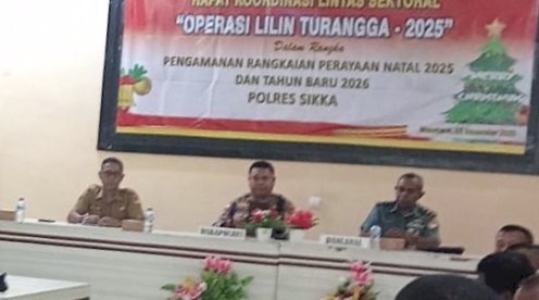 Jelang Nataru, Polres Sikka Polda NTT Gelar Rakor Lintas Sektoral Operasi Lilin Turangga 2025