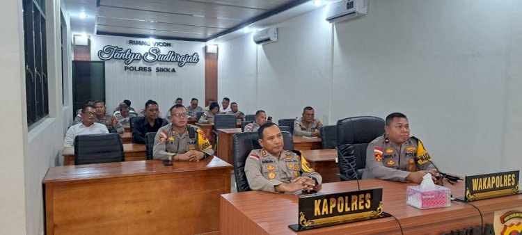 Polres Sikka Polda NTT Ikuti Groundbreaking SPPG Secara Daring, Dukung Peningkatan Kesiapsiagaan dan Pelayanan Kepolisian