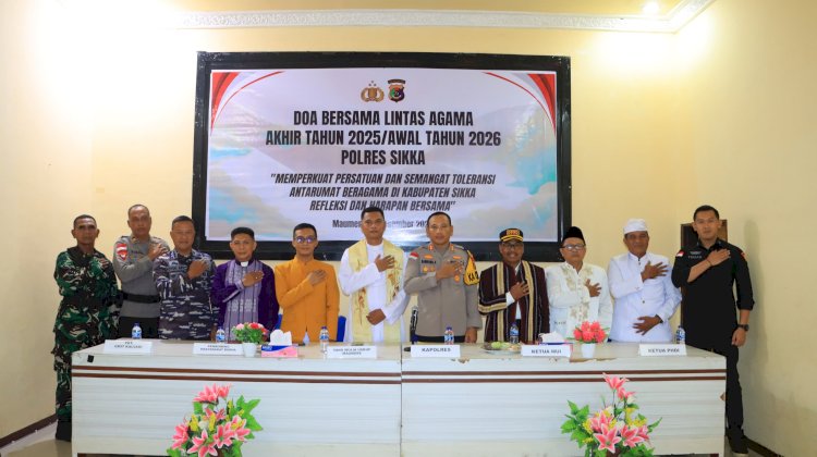 Doa Bersama Lintas Agama Polres Sikka Polda NTT: Merawat Toleransi, Menyatukan Doa untuk Negeri dan Korban Bencana