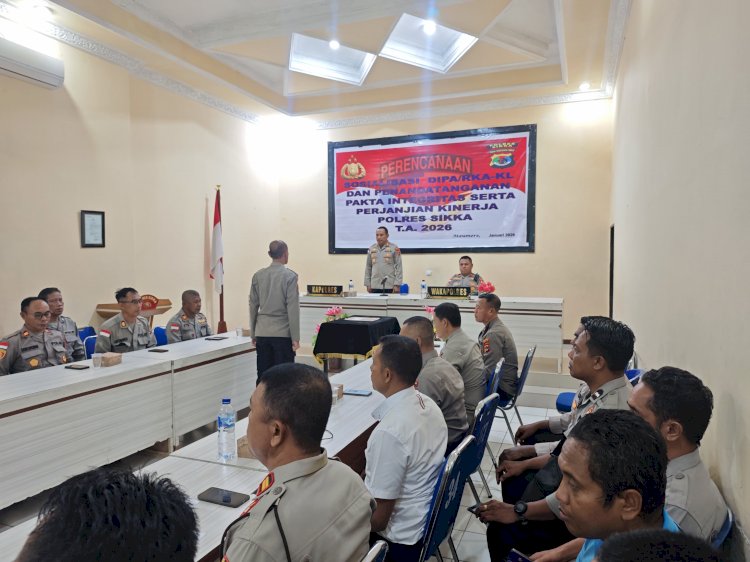 DIPA 2026 Digelar, Polres Sikka Polda NTT Tegaskan Arah Kinerja Transparan dan Profesional