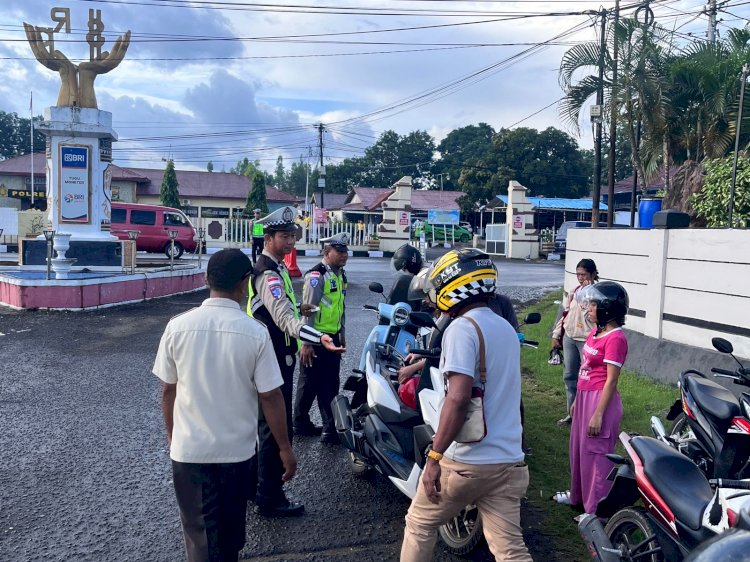 Tekan Pelanggaran dan Laka Lantas, Polres Sikka Polda NTT Gelar Penertiban Ranmor Terpadu