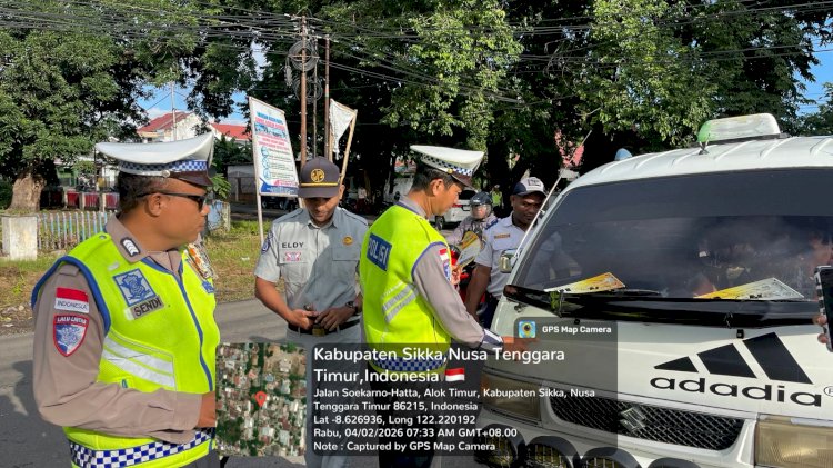 Dari Himbauan ke Penindakan, Operasi Turangga 2026 Warnai Jalanan Sikka