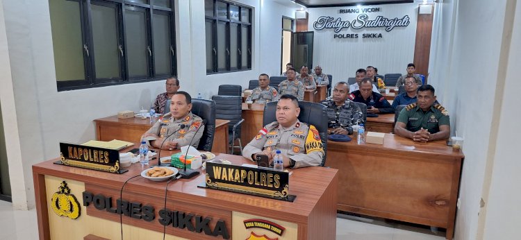 Solid dan Responsif, Polres Sikka Polda NTT Ikuti Langsung Peresmian SPPG Polri Pimpinan Presiden RI