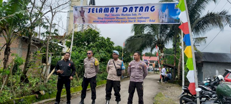 Di Bawah Pengamanan Polsek Nita - Polres Sikka, Peresmian Gereja St. Stefanus Rotat Berlangsung Khidmat dan Kondusif