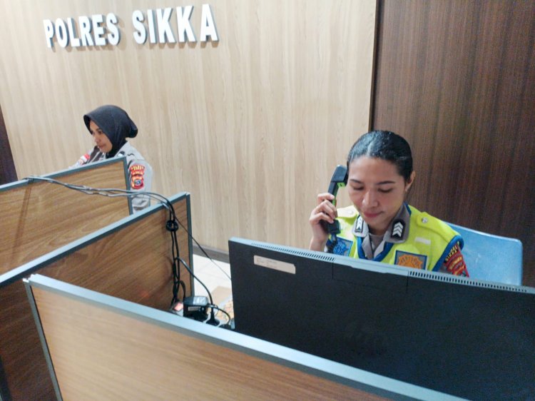 Respons Cepat Untuk Masyarakat, Operator Call Center 110 Polres Sikka Jalankan Tugas dengan Siaga