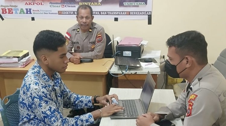 Kedepankan Prinsip BETAH, Bag SDM Polres Sikka Layani Pendaftaran Polri 2026