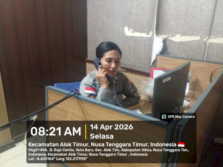 “Tanpa Dering Darurat, Kamtibmas Tetap Terjaga: Operator 110 Polres Sikka Siaga Penuh”