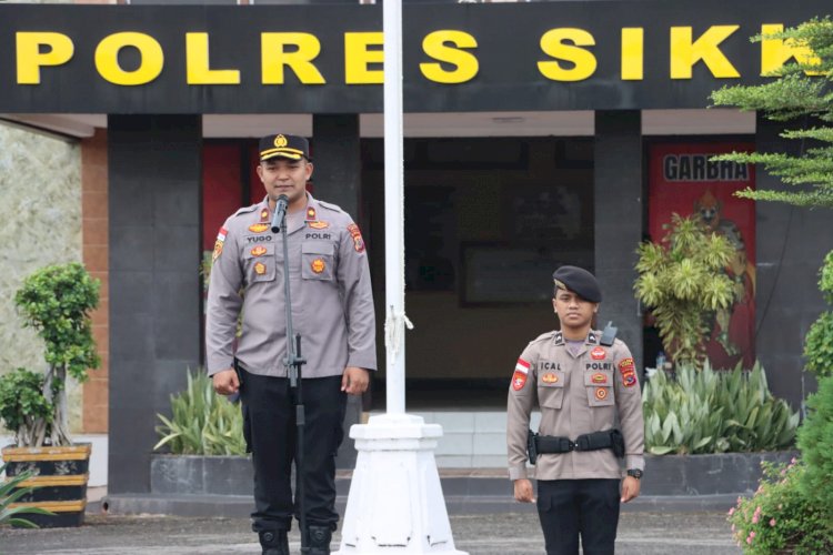 Tegas dan Humanis, Wakapolres Sikka Tekankan Profesionalisme dan Larangan Judi Online dalam Apel Jam Pimpinan