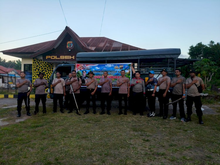 “Jelang Hari Bhayangkara ke-80, Polres Sikka Gelar Gerakan Indonesia Asri di Polsek Nita”