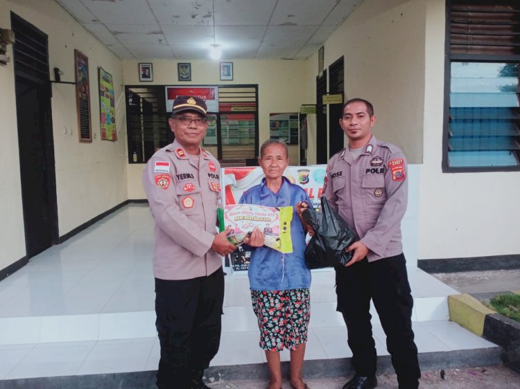 Wujud Nyata Pengabdian Polri, Polsek Nita Polres Sikka Salurkan Bantuan Sosial bagi Warga Menjelang Hari Bhayangkara ke-80