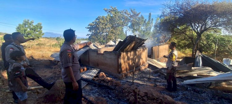 Kebakaran Hebat Saat Fajar Luluhlantakkan Rumah Warga di Waigete, Seluruh Harta Benda Hangus Dilalap Api
