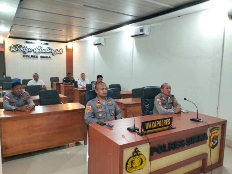 Polres Sikka Ikuti Zoom Meeting Asistensi dan Pendampingan Mall Pelayanan Publik Wilayah Polda NTT