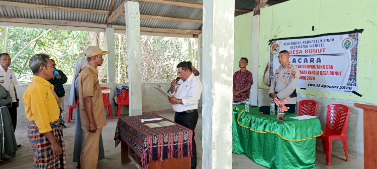 “Estafet Kepemimpinan Desa Runut Sikka Bergulir, Ignasius Nong Sedis Resmi Jabat Penjabat Kepala Desa”