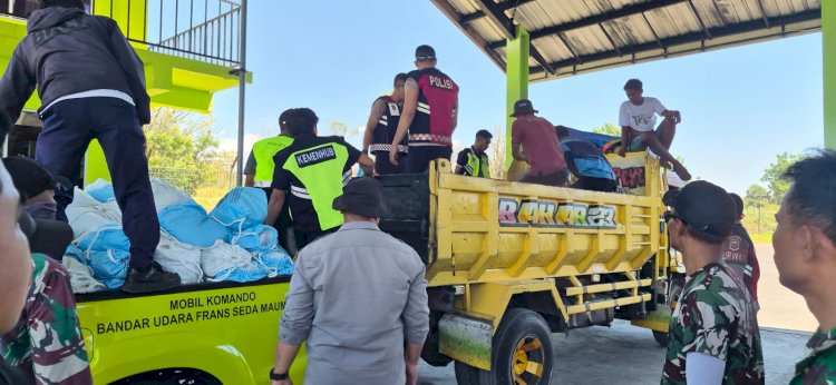 Operasi Aman Nusa II Bergerak Cepat, Bantuan Presiden dan Air Bersih Disalurkan untuk Korban Bencana di Sikka
