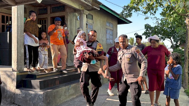 Polri Evakuasi Warga Palue Korban Gempa, Hadir Membantu di Tengah Duka dan Ketakutan