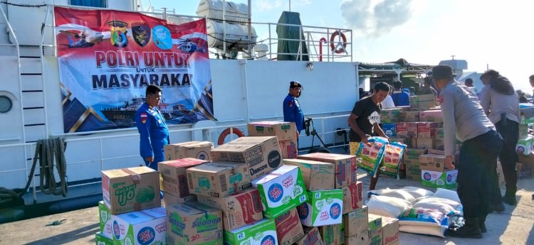 Palue Sikka Diguncang Gempa, KASTURI 6002 Baharkam Polri Bergerak Bawa 826 Paket Bantuan