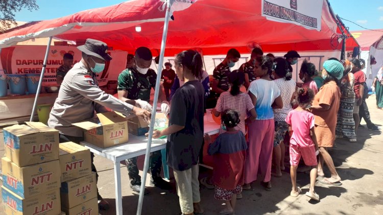 Unit Siaga Logistik Posko Samador Bergerak Cepat, Makanan Siang Disalurkan untuk Pengungsi Gempa