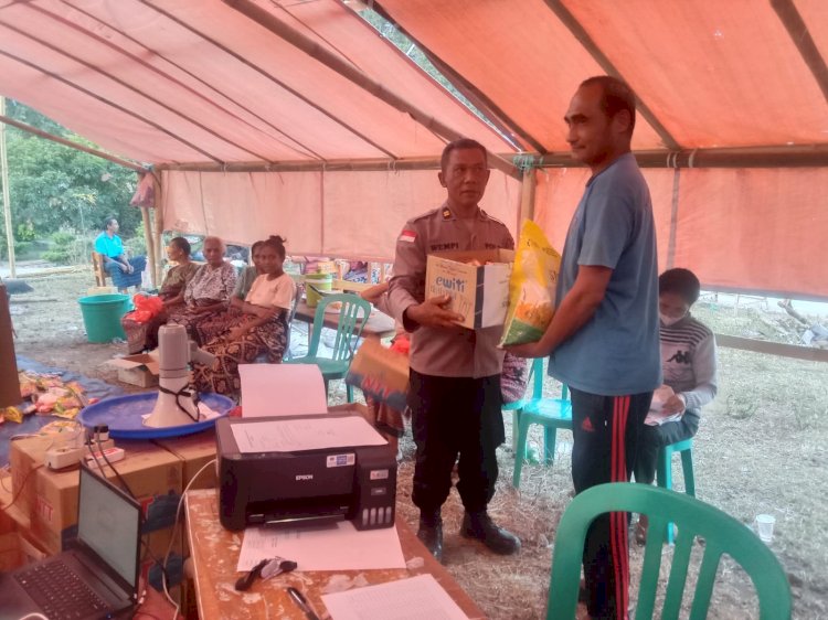 Gerak Cepat Polres Sikka Kawal Distribusi Bantuan dan Pemulangan Pengungsi Pascagempa