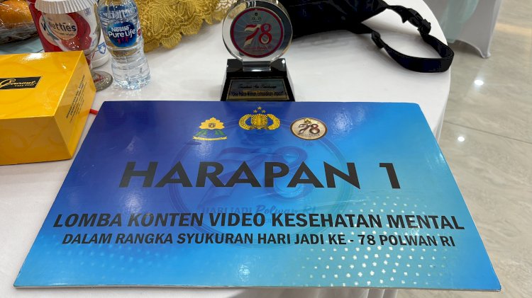 POLWAN POLRES SIKKA RAIH JUARA HARAPAN I LOMBA VIDEO KESEHATAN MENTAL, ANGKAT KISAH PERJUANGAN DI TENGAH BENCANA GEMPA