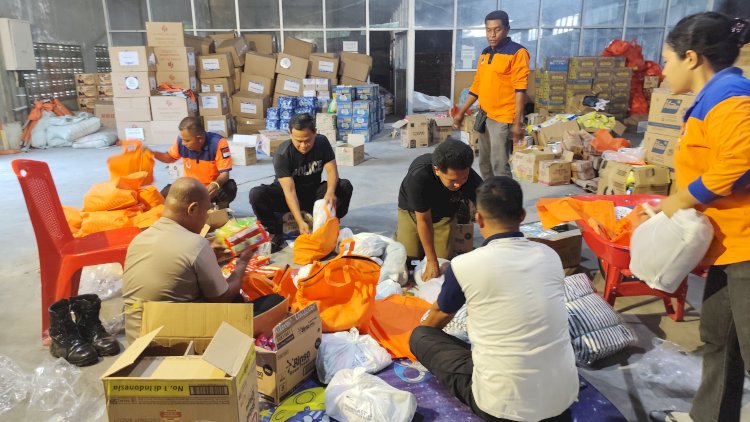 Sinergi Kemanusiaan Polres Sikka dan BPBD, 80 Paket Sembako Disiapkan bagi Warga Terdampak Gempa