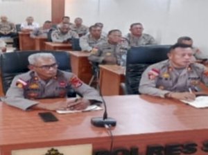 Dukung Program Prioritas Kapolri, Polres Sikka Ikuti Zoom Meeting Arahan Kaposko Presisi Polri