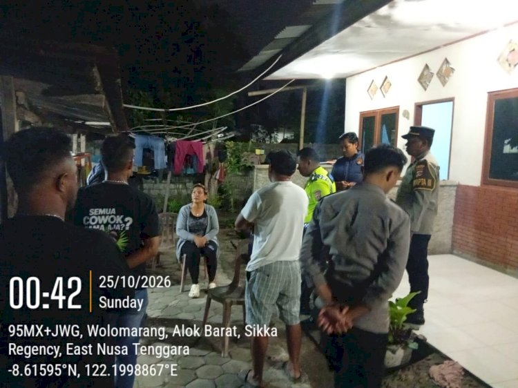 Respons Cepat Polres Sikka Tindak Lanjuti Pengaduan 110, Keributan Rumah Tangga Berujung Mediasi