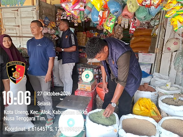 Polres Sikka Perketat Pengawasan Pangan, Beras hingga Telur Jadi Sasaran Pemeriksaan