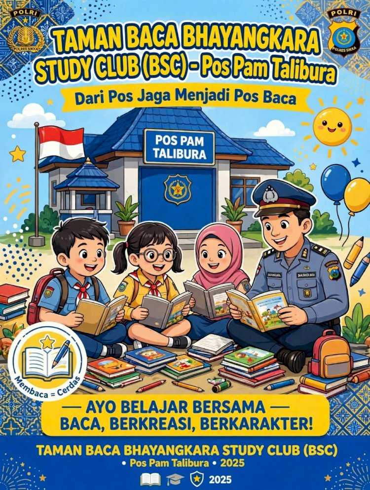 Dari Pos Polisi ke Jendela Dunia, Aipda Wilfridus Majuk Bangun Harapan Anak Talibura Sikka Lewat Taman Baca Bhayangkara